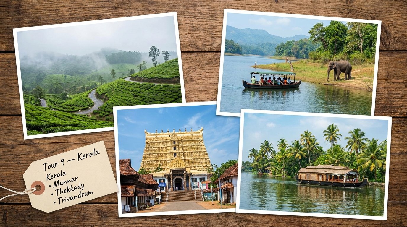 Tour 9 — Kerala • Munnar • Thekkady • Trivandrum